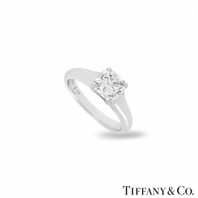 Tiffany & Co. Platinum Lucida Cut Diamond Ring 1.27ct E/VS1